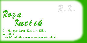 roza kutlik business card